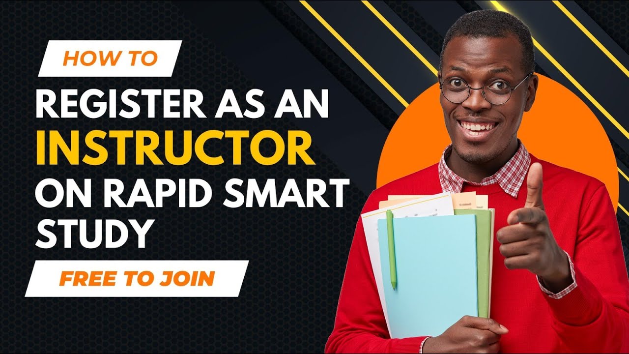 How To Register As An Instructor On Rapid Smart Study - YouTube