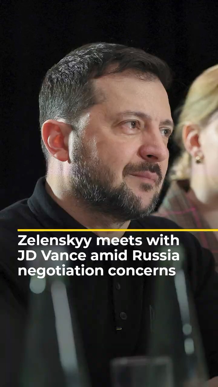 Zelenskyy meets with JD Vance amid Russia negotiation concerns | AJ #shorts