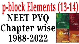 The p block elements class 11 group 13 and 14 NEET pyq last 35 years