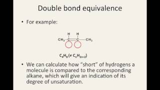 How to calculate the double bond equivalence of a molecule