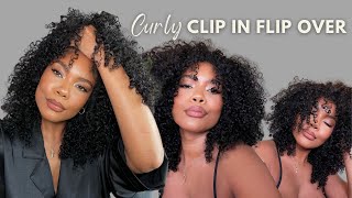 New 10 Minute Curly Flip Over Method?! Water Kinky Curly Clip Ins Ft CURLSQUEEN screenshot 3