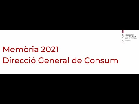 Memoria de la Direcció General de Consum Any 2021