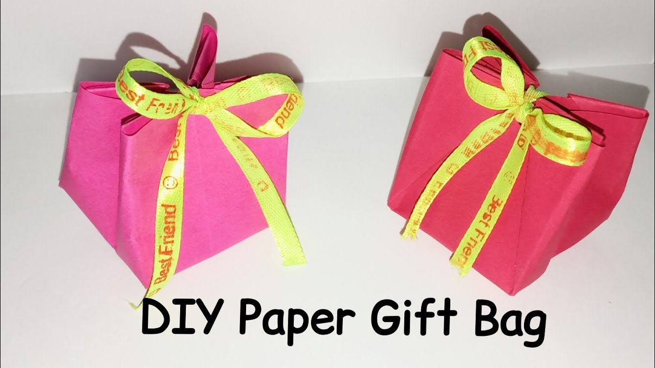 How to make Paper Gift Bag I Origami Paper Gift Bag Tutorial I DIY