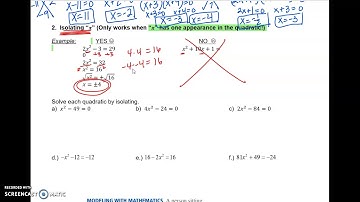 9.3 Solving Using Square Roots/Isolating