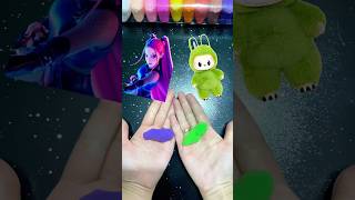 Mira&amp;Labubu Clay Mixing #satisfying #colormixing #handmade #labubu #shorts#mira