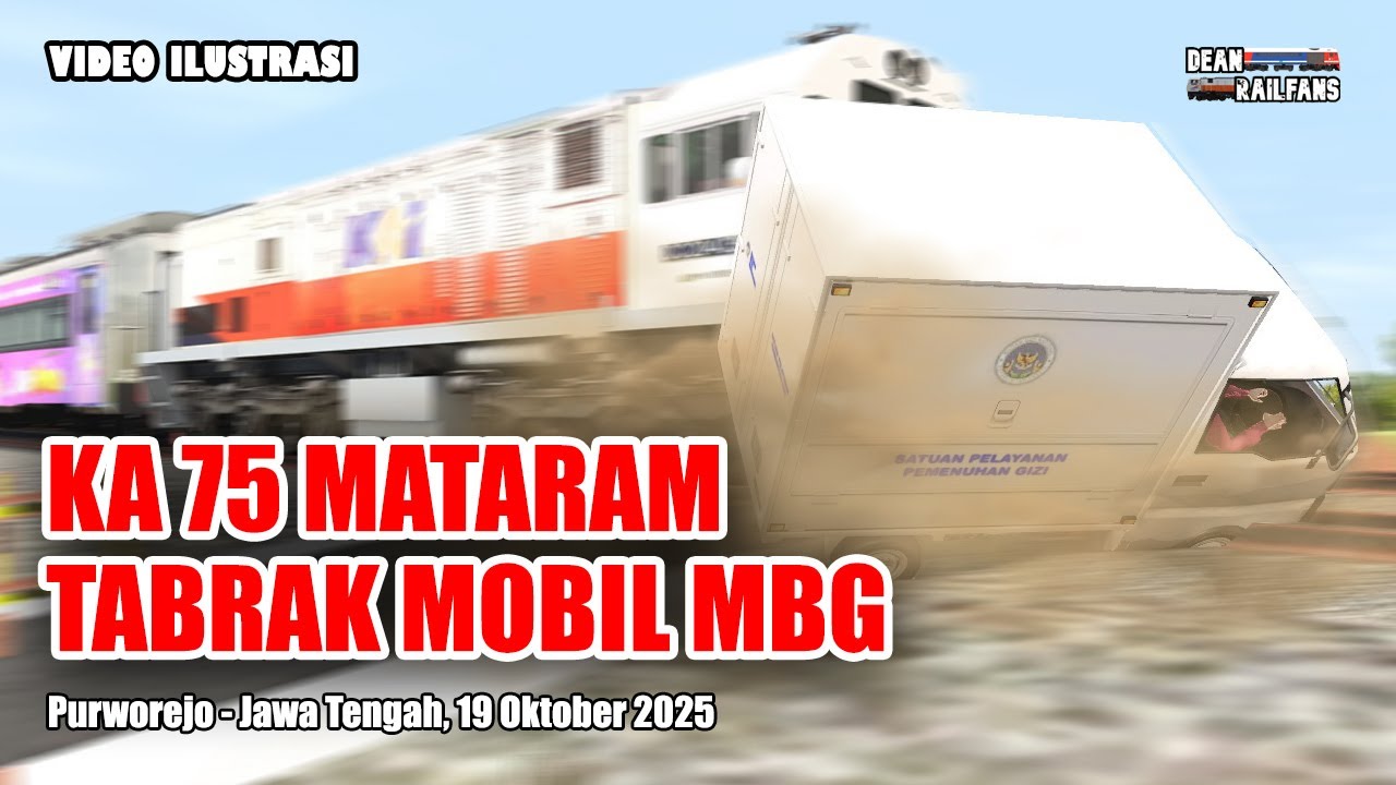 TRAGIS !! Mobil MBG Tertabrak KA75 MATARAM di Purworejo | Train Simulator