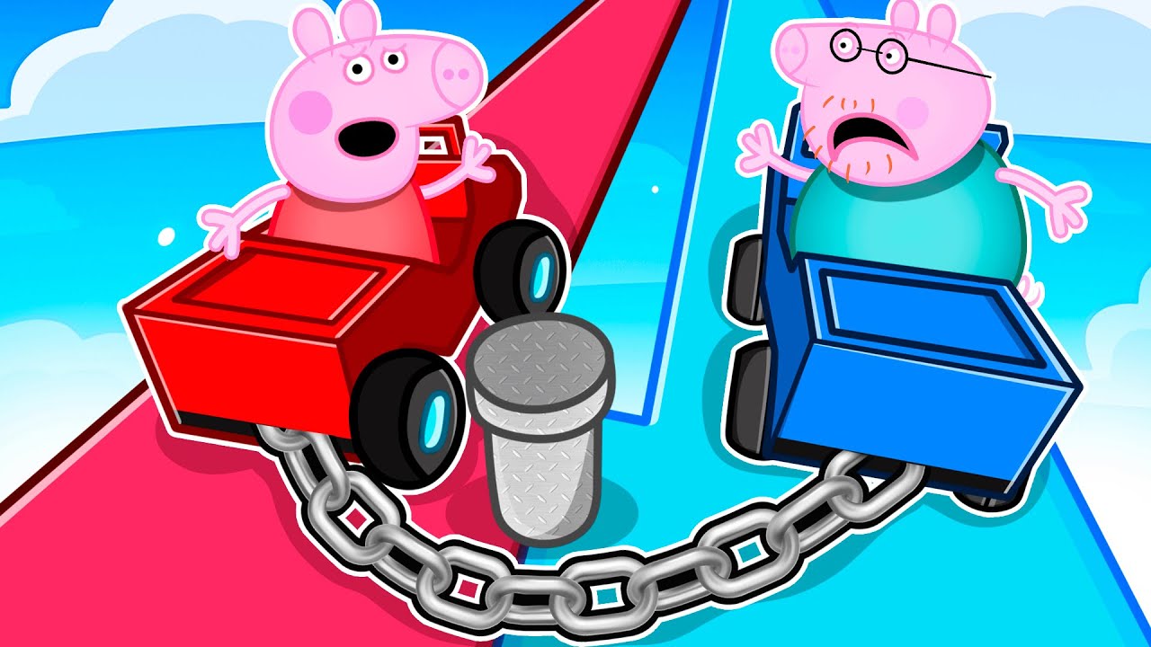 Свинка Пеппа играет в СКРЕПЛЕННЫЕ МАШИНКИ в ROBLOX!