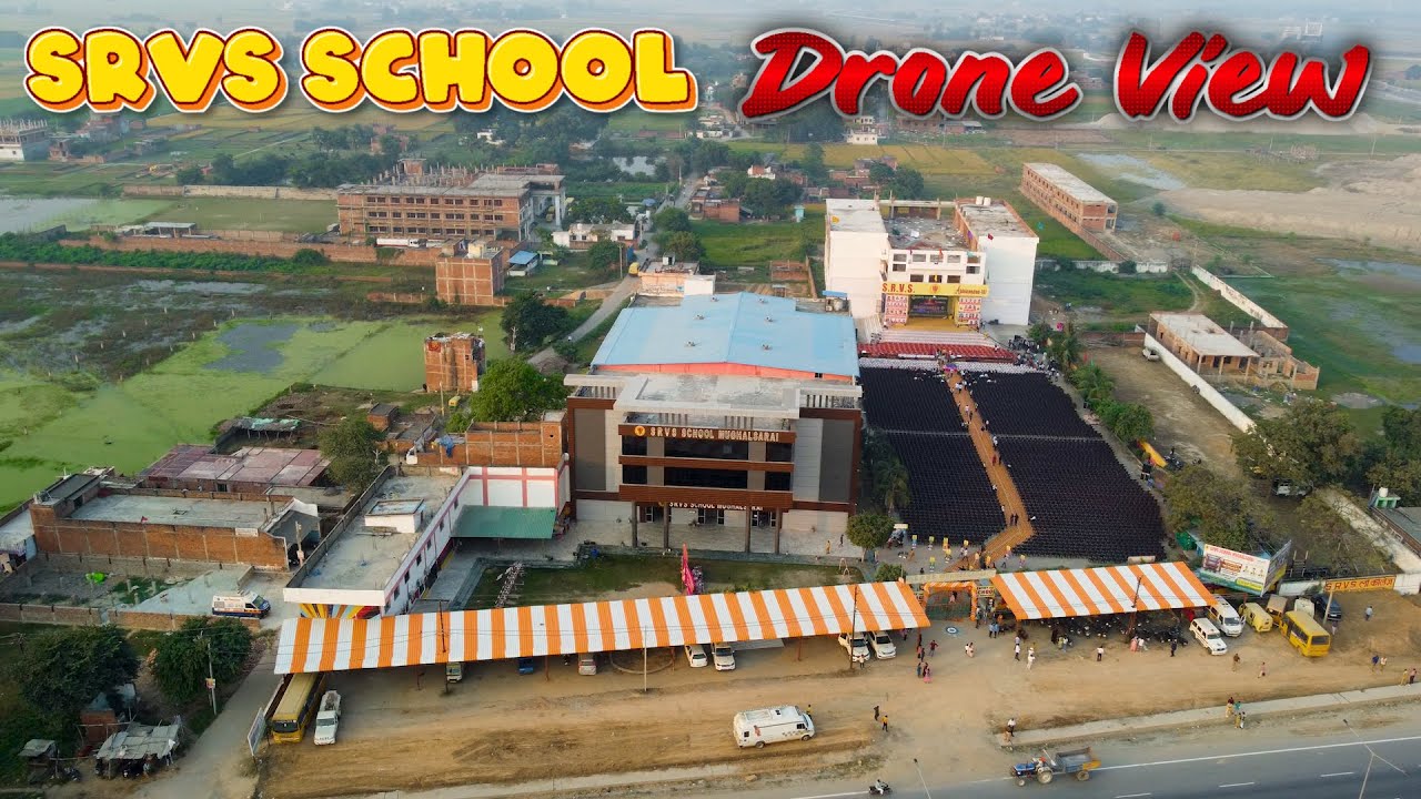 SRVS School Drone View | SRVS Mughalsarai Annual Function 2025 | Abhinandan 8