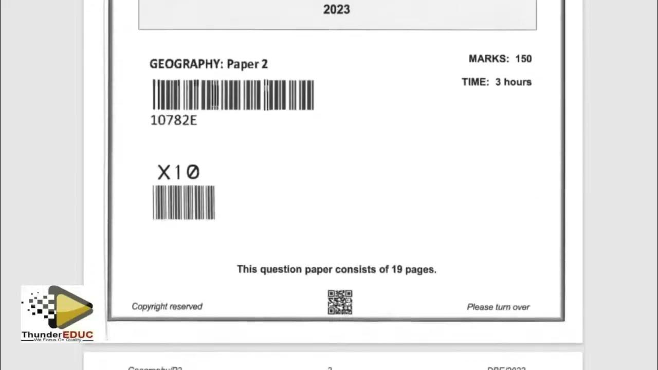 FINAL REVISION GEOGRAPHY P.2 GRADE 12 2023 FINAL EXAMS 2023[THUNDEREDUC