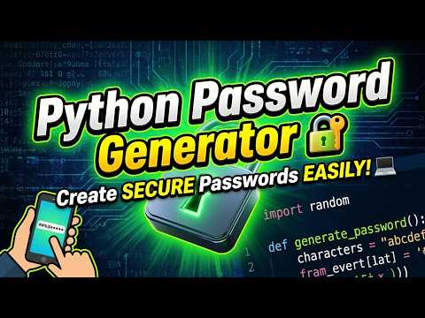 Python Password Generator 🔐 | Generate Strong & Secure Passwords Using Python #python