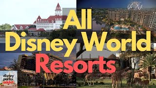 Walt Disney World Resorts Overview - ALL DISNEY HOTELS - Orlando, Florida