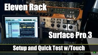 Eleven Rack w/ Surface Pro 3 - Setup and Quick Test w/Touch