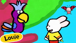Louie, Draw Me A Parrot Bird Drawing Videos For Kids Cartoons For Kids