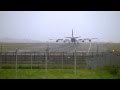 Aircraft landings and takeoffs in a 50 knot gale - scary for the passengers