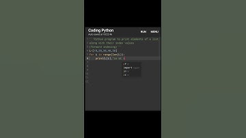 Python program to print elements of a list along with their index values #python#ytshorts