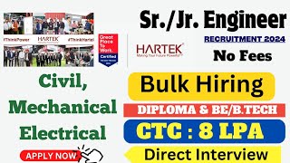 Sr.Engineer/Junior Engineer Recruitment 2024 || Many Vacancies || CE, ME & Electrical (@Jobgo4U)