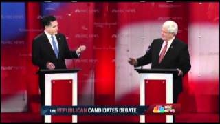 Romney Aggressive & Persistent With Gingrich That He Was Highly Paid Lobbyist or Influence Peddler Update