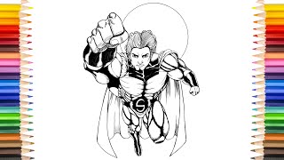 MARVEL Super Hero Coloring Pages | SENTRY Flying Up Coloring Pages