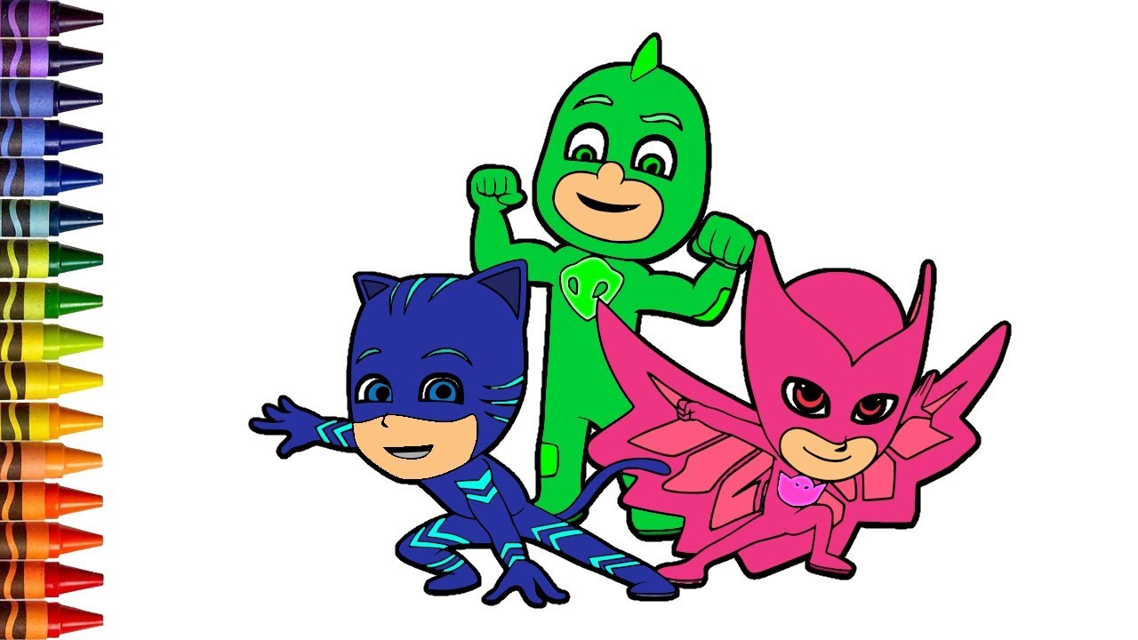 PJ Masks Coloring Pages┃how to draw PJ Masks - YouTube