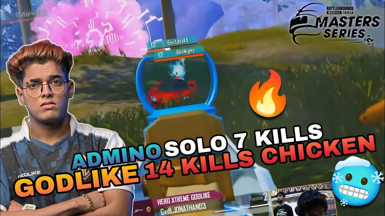 🔥Godlike 14 Kills Chicken💛BGMS Playoffs DAY 2 | Admino Solo 7 Kills😱 ...