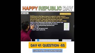 Day 41 | MCQ–55 | Control and Coordination | 60 Days – 300 Questions