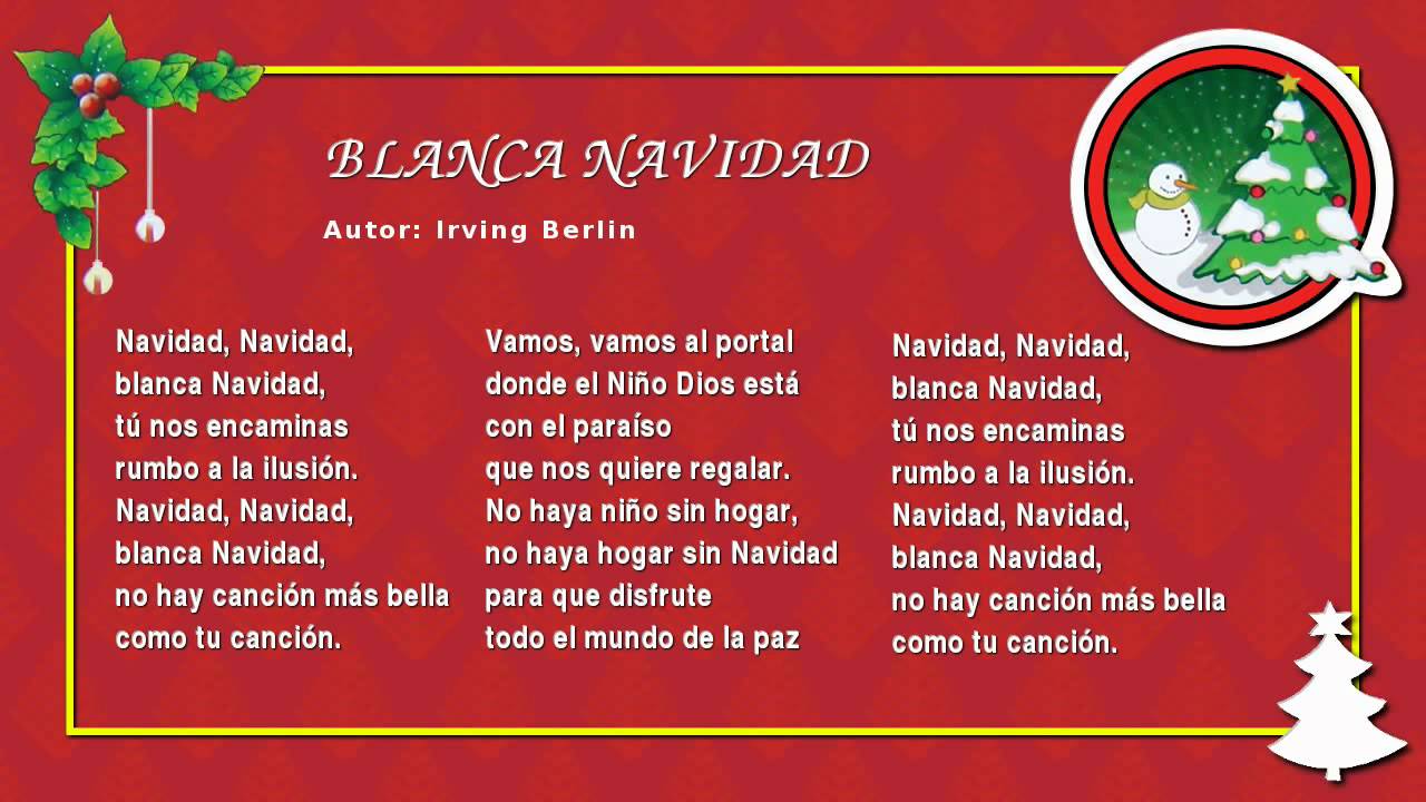 Letra de cancion de navidad navidad blanca navidad – Niza regalos de