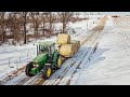 Winterly Bale Transfer - JCB Teleskid &amp; Deere 330G