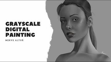 GRAYSCALE DIGITAL PAINTING TUTORIAL | PROCREATE  | Time Lapse