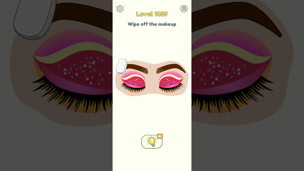 DOP 2 Delete One Part level 1039 Wipe Off The Make Up Walkthrough solution DOP 2 level 1039