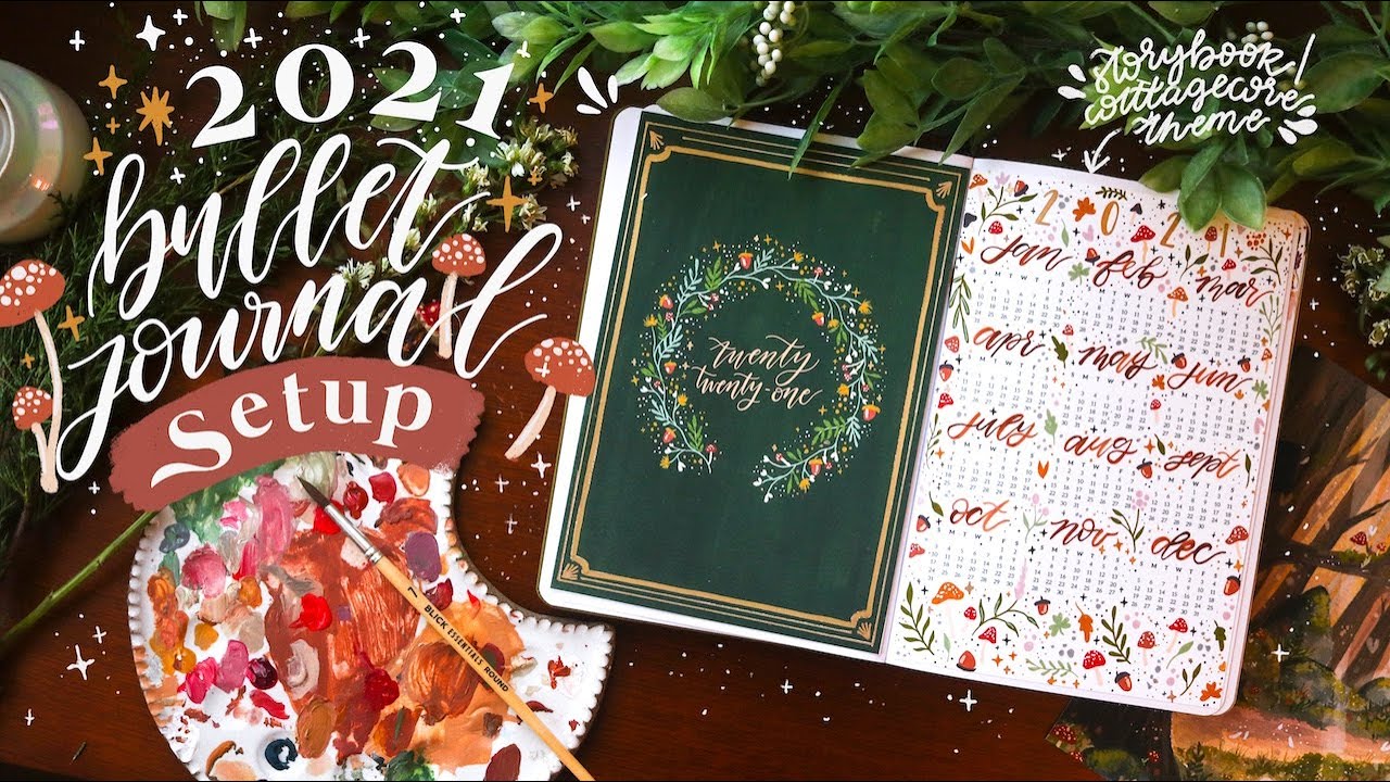 My 2021 Bullet Journal Setup + January Plan With Me! ✨ Storybook/Cottagecore Theme ~*~