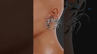 3D Sculpting abstract earrings in Blender 🕷️