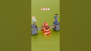 3D Simulation in Minecraft ⛏️💎 #blender3d #3danimation #minecraft #satisfying