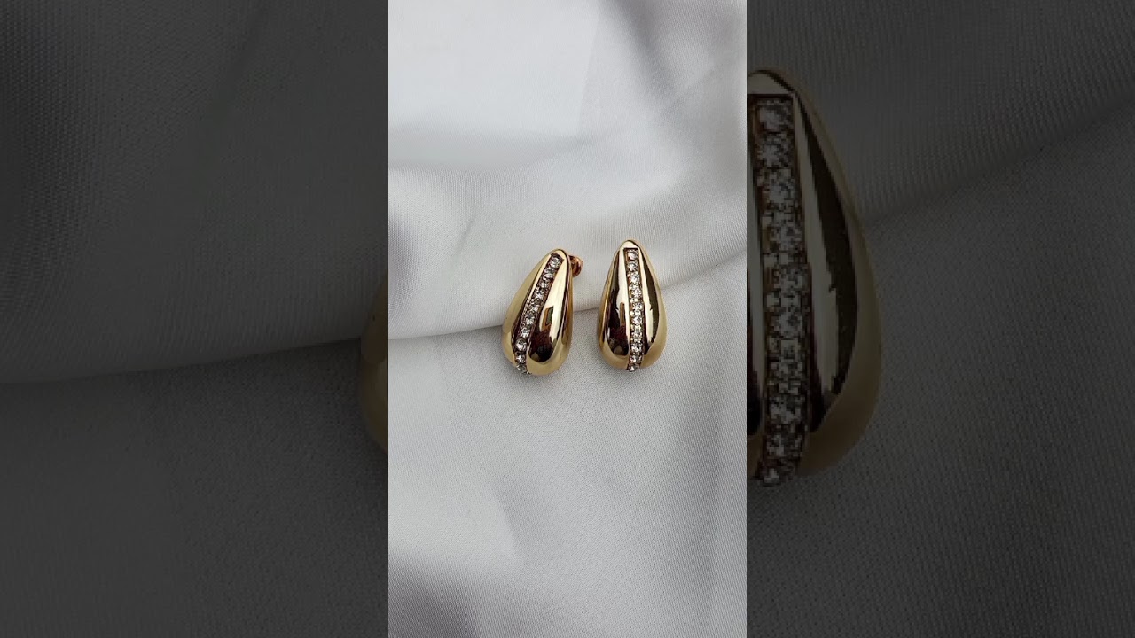✨ Golden & Silver Teardrop Earrings | Elegant Jewelry Must-Have 2025 ✨ 