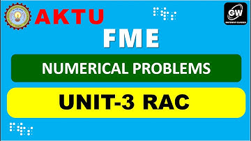 Numericals I Unit-3 I Refrigeration I FME I GATEWAY CLASSES I AKTU