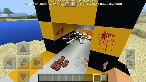 MCPE 1.2 How To Make Realistic Meat Cutter | Command Block Creation