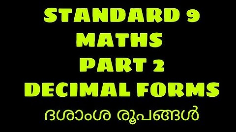 #Class9  part 2 | DECIMAL FORMS | DASHAMAHA ROOPANGAL |