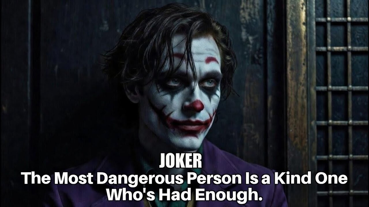The Most Dangerous Person Is a Kind One Who’s Had   V E V O C L U B joker