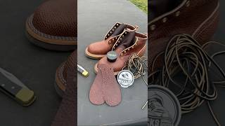 New boot day! Nicks boots made to order 4 inch boot, Yellowstone cognac bison leather. #nicksboots
