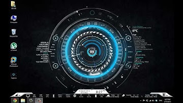 Rainmeter with tech-A skin