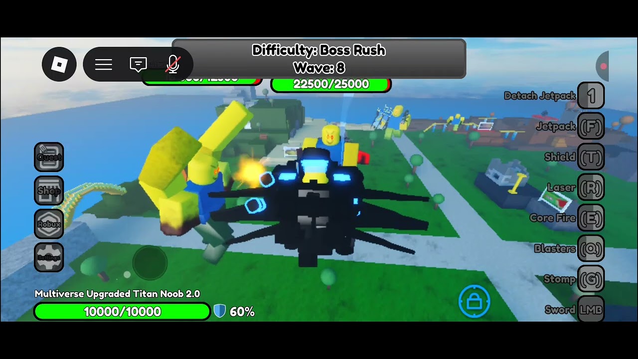 What if noob large upgrade every wave at boss rush