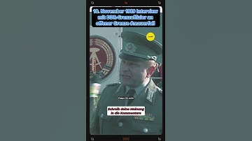 10 November 1989 Interview DDR Grenzoffizier an offener Grenze #mauerfall #shortsfeed