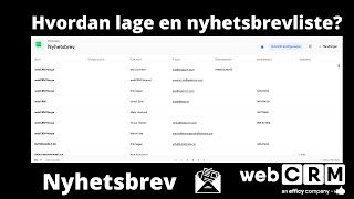 Hvordan lage nyhetsbrevliste