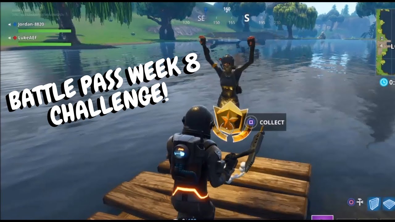 WEEK 8 BATTLE PASS CHALLENGE "SEARCH BETWEEN THREE BOATS" | Fortnite Battle Royale