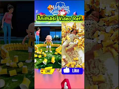 Upin Marah Maunya Foto dulu‼️😱 Animasi vs Original #upinipin #shorts #viralshorts #trending