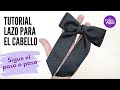 🎀 Cómo hacer LAZOS con cinta de tela para el cabello paso a paso /Moño/ #coquette 🎀Bow Hair clip.