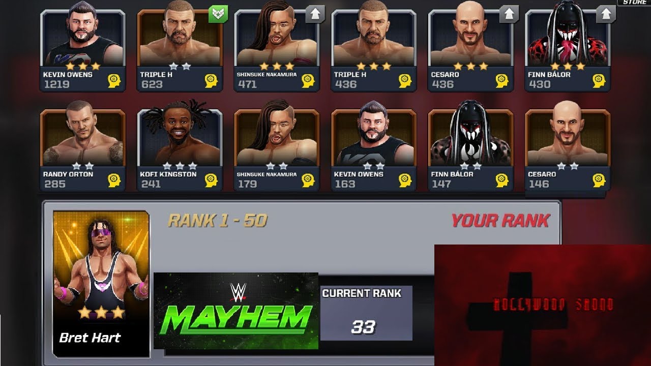 WWE Mayhem - Technican Quest to get 3 Star Bret Hart