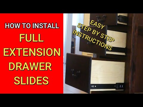 How to install full extension drawer slides
