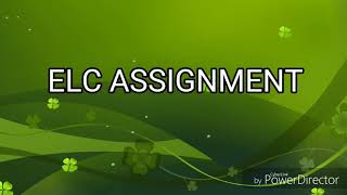 ELC ASSIGNMENT FOR SPEAKING TEST