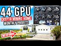 44 GPU Crypto Mining Home Monthly Profits