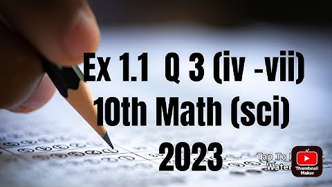 Ex 1.1 Q 3(iv -vii) class 10 maths | completing square method